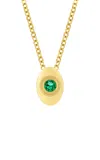 Almasika Sagesse Bezel 18k Yellow Gold  Emerald Pendant