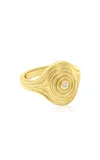 Almasika Universum 18k Yellow Gold Diamond Pinky Ring