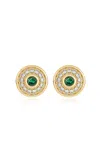 Almasika Universum Petite 18k Yellow Gold Diamond; Emerald Earrings