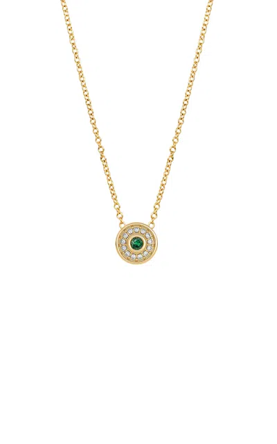 Almasika Universum Petite 18k Yellow Gold Diamond; Emerald Necklace