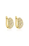 Almasika Veni Diamant Pave Medium Hoops In Gold