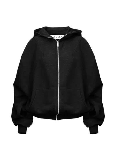 Almaz College Dropout Zip-up Hoodie In Black