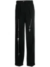 Almaz Cutout Chain-link Trousers In Black