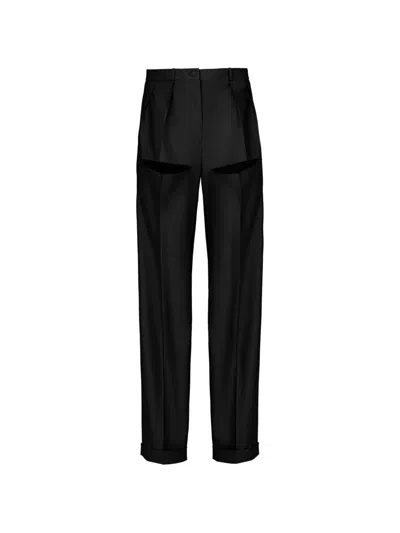 Almaz Cut-out Pleated Trousers In Black