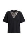 Almaz Lace-detail T-shirt In Black
