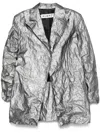 Almaz Lamé-effect Coat In Silver