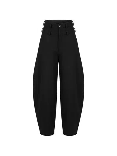 Almaz Raider Barrel-leg Trousers In Black