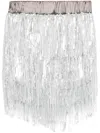 Almaz Running Sequin Shorts In Silver