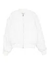 Almaz Sequin-embellished Fringed Bomber Jacket In White