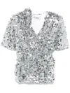 Almaz Sequinned Belt Mini Dress In Silver