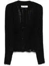 Almaz Torn Cardigan In Black