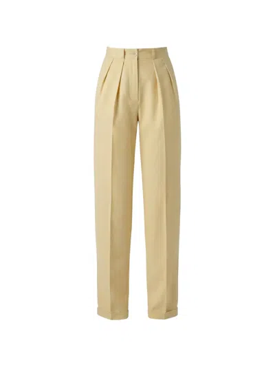 Almaz Vanilla Vice Pleated Trousers In Neutral