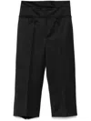 Almaz Wool Cropped Trousers In Black
