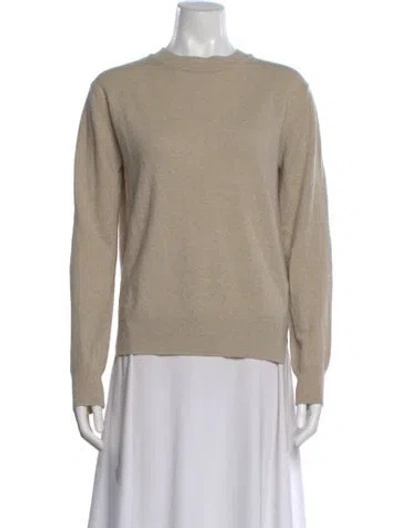 Pre-owned Almina Concept Cashmere Crew Neck Sweater In Neutral