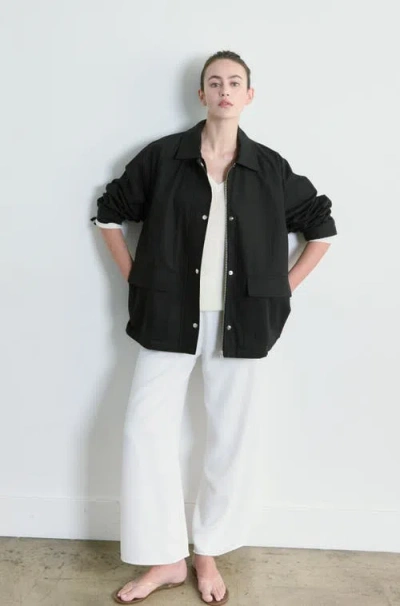 Almina Concept Cotton Barn Jacket In Black