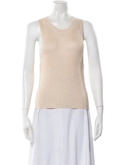 Pre-owned Almina Concept Crew Neck Sleeveless Top In Neutral