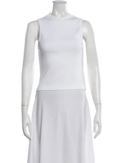 Pre-owned Almina Concept Crew Neck Sleeveless Top In White