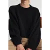Almina Concept Cropped Wool Sweater In Black