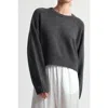 Almina Concept Cropped Wool Sweater In Grey