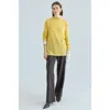 Almina Concept Funnel Wool/cash Turtleneck In Yellow