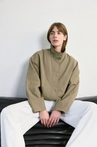 Almina Concept High Neck Jacket In Transparent