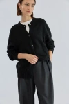 Almina Concept Knit Cardigan In Black