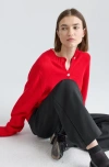 Almina Concept Knit Cardigan In Red