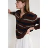 Almina Concept Lightweight Wool Polo In Brown