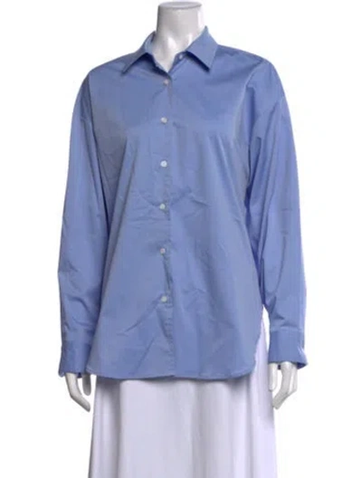 Pre-owned Almina Concept Long Sleeve Button-up Top In Blue
