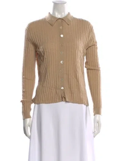 Pre-owned Almina Concept Long Sleeve Button-up Top In Neutral