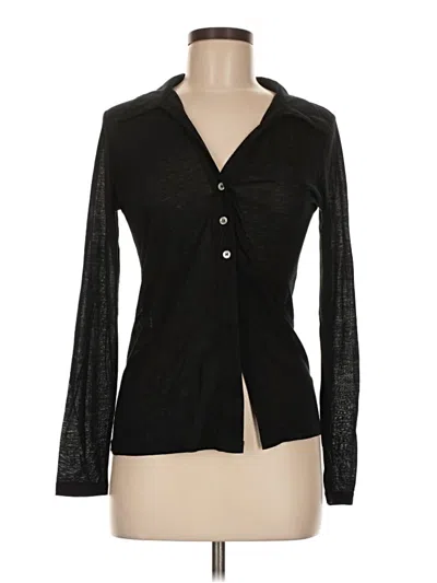 Almina Concept Long Sleeve Polo Shirt In Black