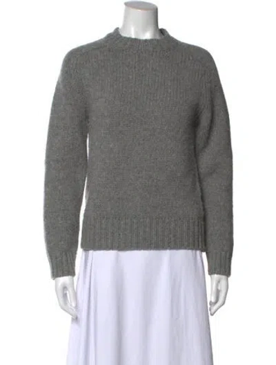 Pre-owned Almina Concept Merino Wool Crew Neck Sweater In Gray
