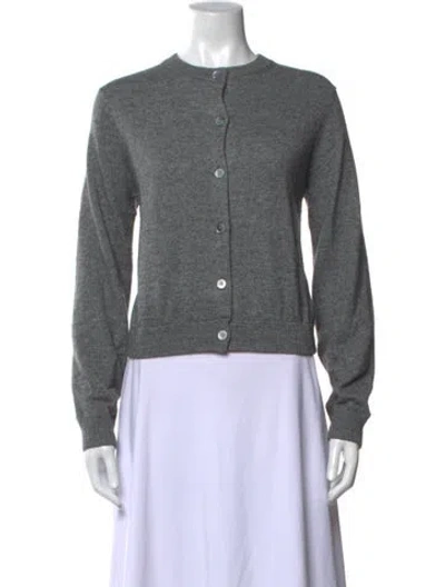 Pre-owned Almina Concept Merino Wool Crew Neck Sweater In Grey