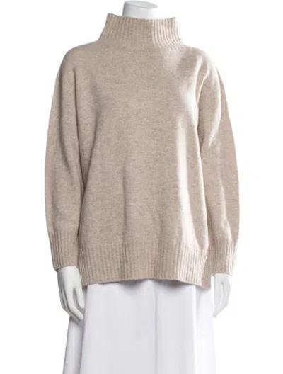 Pre-owned Almina Concept Merino Wool Turtleneck Sweater In Neutrals