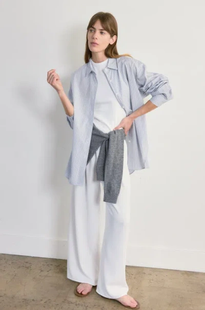 Almina Concept Oversized Cotton Shirt In Blue