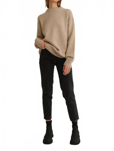 Almina Concept Oversized Wool Cashmere Sweater In Dark Oatmeal In Brown