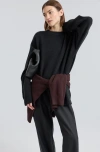Almina Concept Oversized Wool/cash Sweater In Black