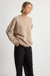 Almina Concept Oversized Wool/cash Sweater In Dark Oatmeal