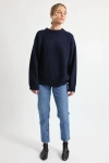 Almina Concept Oversized Wool/cash Sweater In Navy