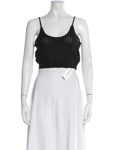 Pre-owned Almina Concept Scoop Neck Sleeveless Crop Top In White