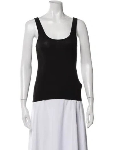 Pre-owned Almina Concept Scoop Neck Sleeveless Top In Black