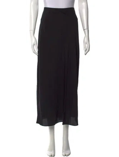 Pre-owned Almina Concept Silk Long Skirt W/ Tags In Black
