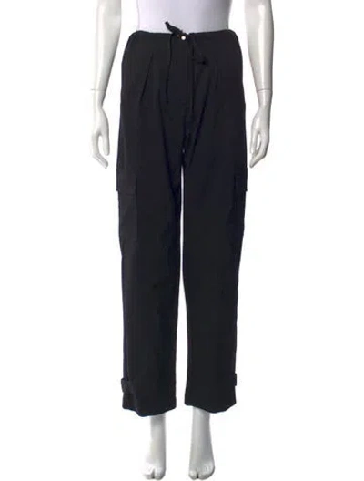 Pre-owned Almina Concept Straight Leg Pants In Black