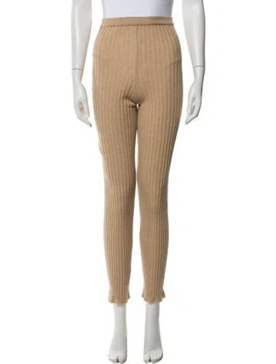 Pre-owned Almina Concept Striped Skinny Leg Pants In Neutral