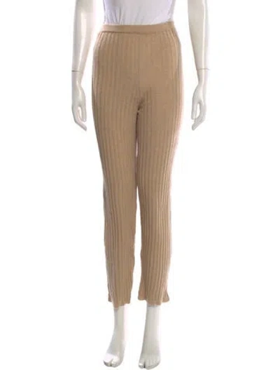 Pre-owned Almina Concept Striped Straight Leg Pants In Neutral