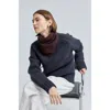 Almina Concept Triangle Neck Scarf In Brown