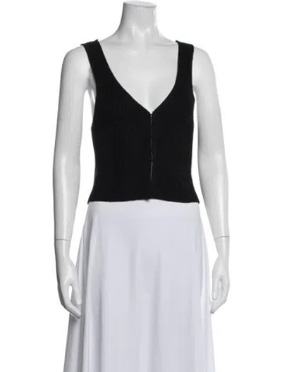 Pre-owned Almina Concept V-neck Sweater In Black