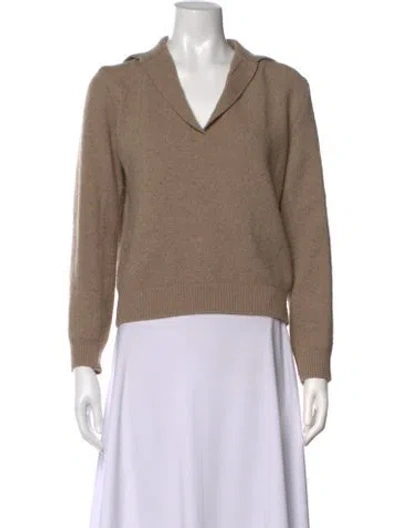 Pre-owned Almina Concept V-neck Sweater In Neutrals