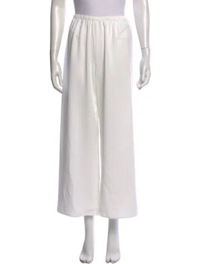 Pre-owned Almina Concept Wide Leg Pants In White
