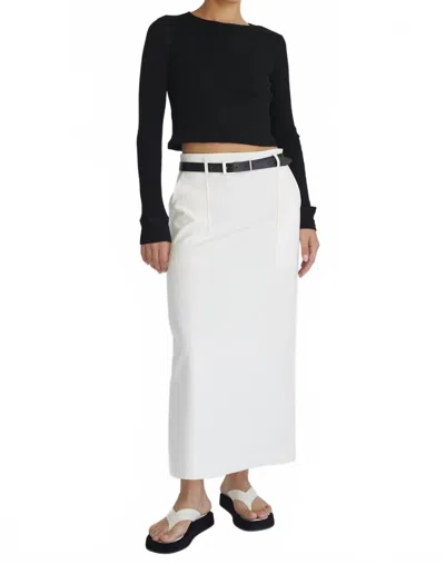 Almina Concept Women's Cropped Fitted Long Sleeve Top In Black
